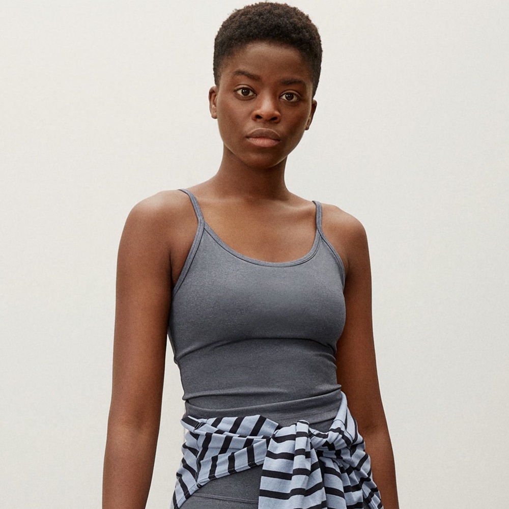 Everlane The Perform Cami in Heathered Charcoal XS